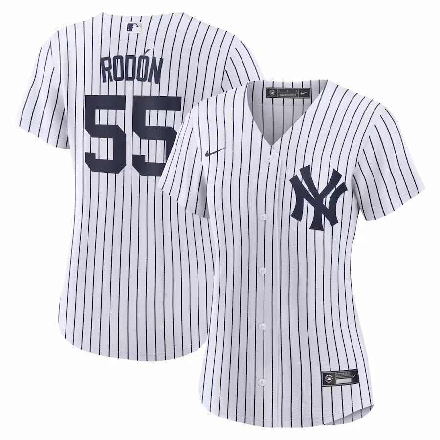 Women's New York Yankees Carlos Rodon Nike White/Navy Home Official Player Jersey - ujerseystore