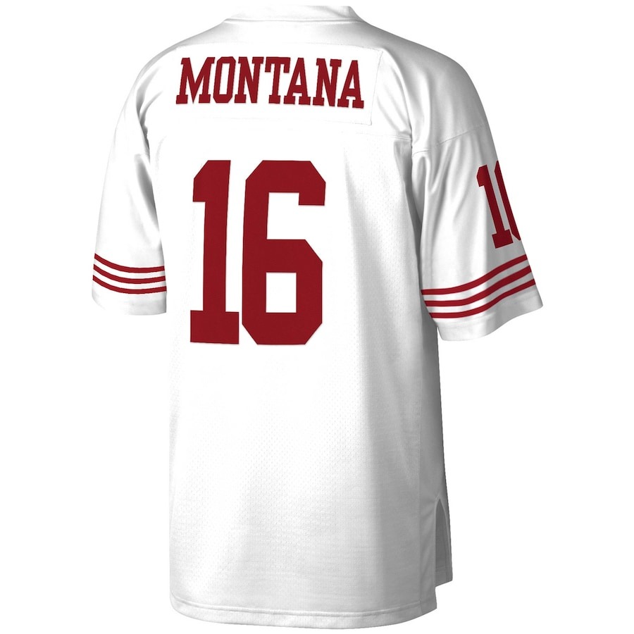 Men's San Francisco 49ers Joe Montana Mitchell & Ness White Legacy Replica Jersey - ujerseystore