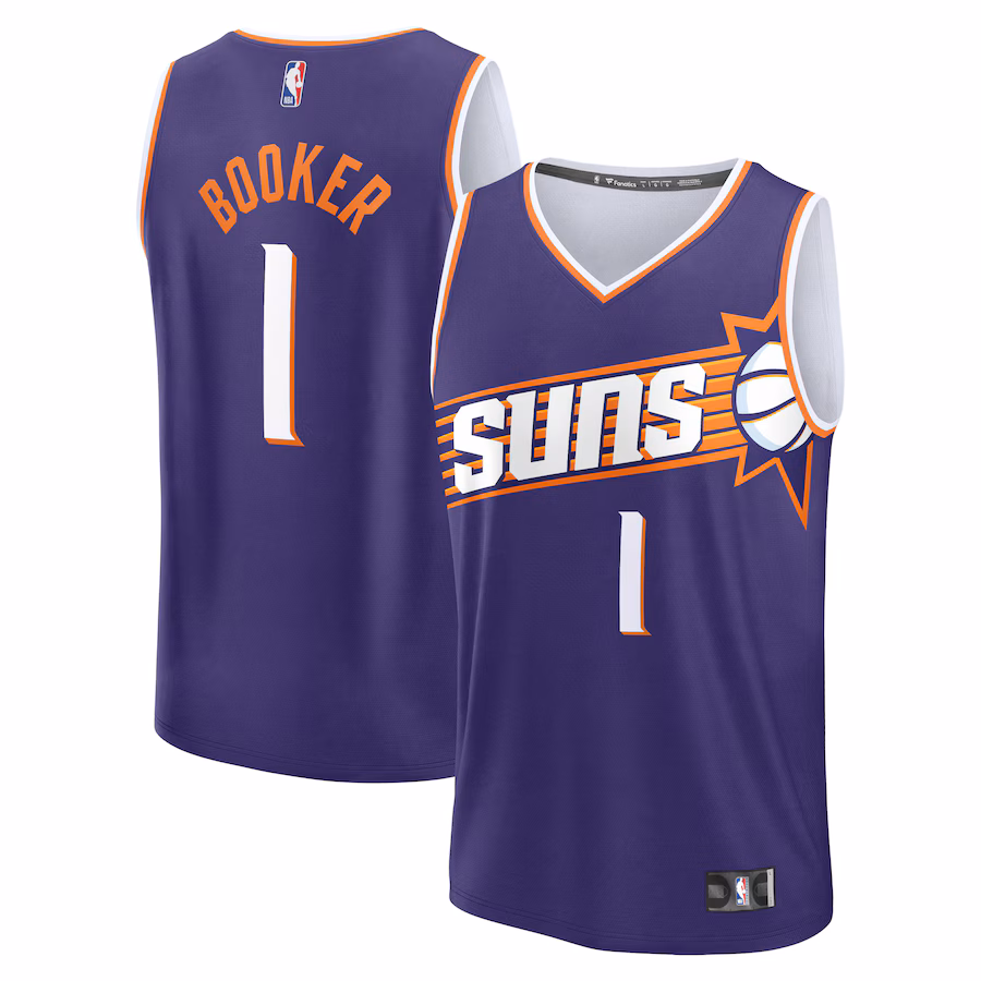 Men's Phoenix Suns Devin Booker Fanatics Purple Fast Break Replica Jersey - Icon Edition - ujerseystore