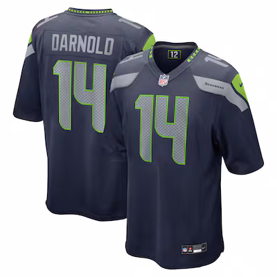 Men's Seattle Seahawks Sam Darnold Nike College Navy Game Player Jersey - ujerseystore