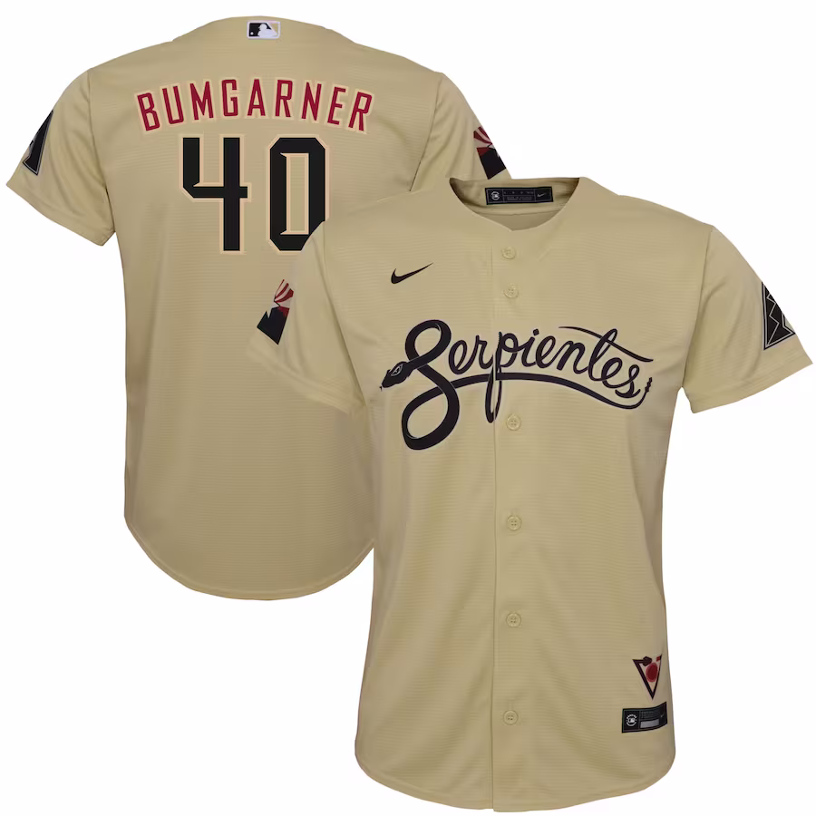 Youth Arizona Diamondbacks Madison Bumgarner Nike Sand City Connect Replica Player Jersey - ujerseystore