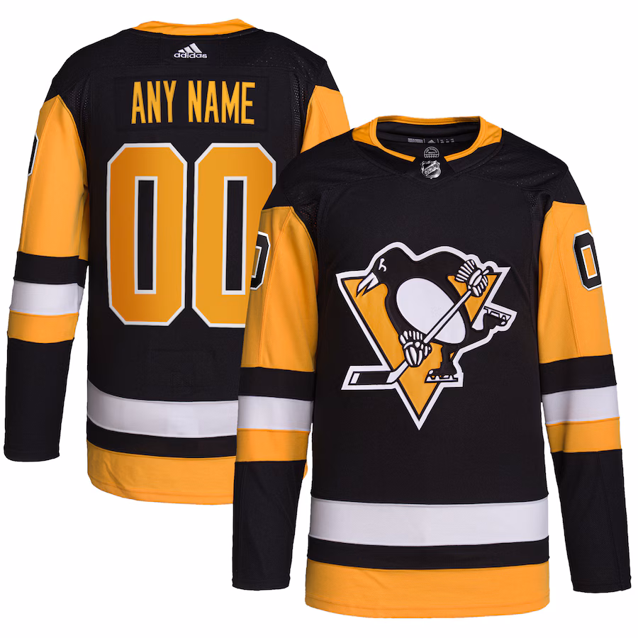 Men's Pittsburgh Penguins adidas Black Home Primegreen Authentic Custom Jersey - ujerseystore