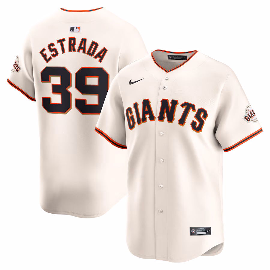 Men's San Francisco Giants Thairo Estrada Nike Cream Home Limited Player Jersey - ujerseystore
