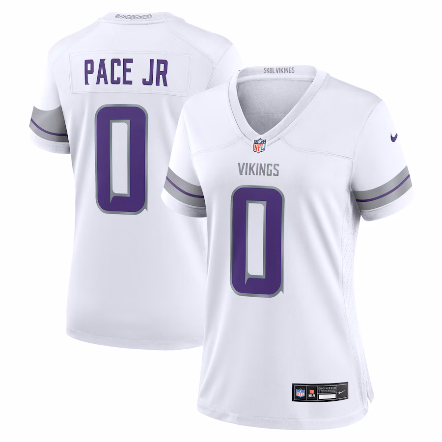 Women's Minnesota Vikings Ivan Pace Jr Nike White Alternate Game Player Jersey - ujerseystore