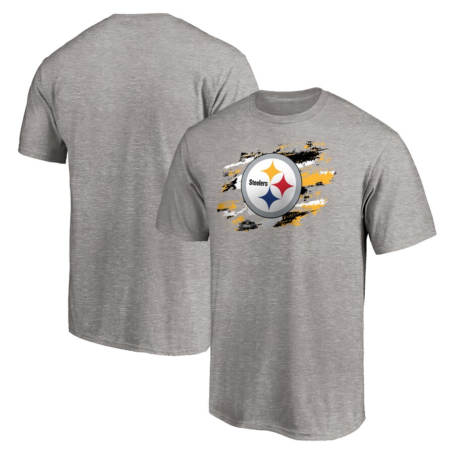 Men's Pittsburgh Steelers Heather Gray True Color T-Shirt - ujerseystore