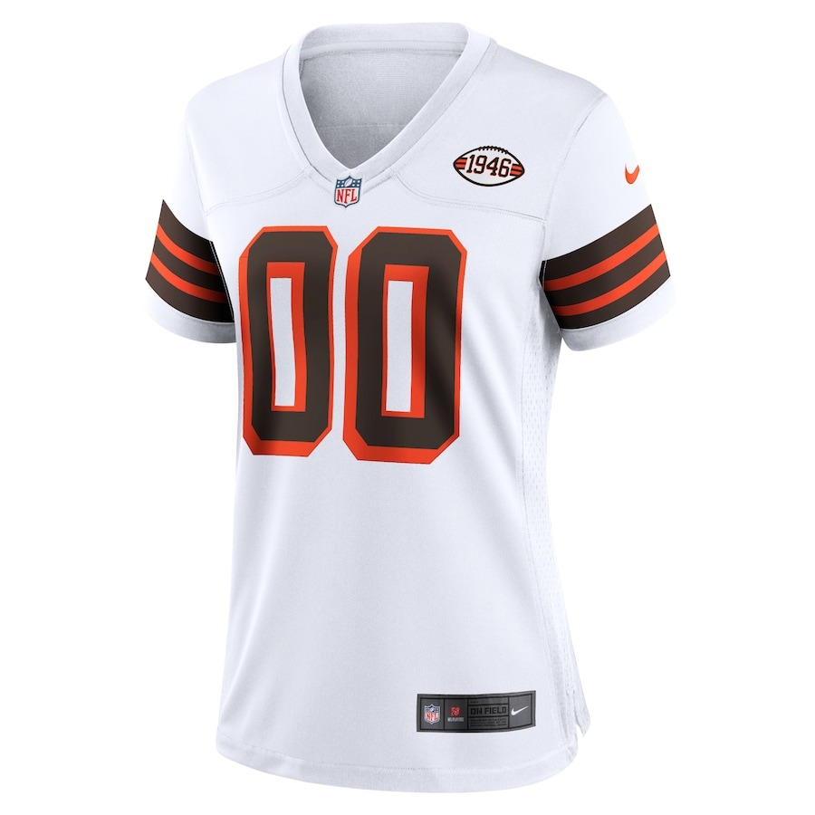 Women's Cleveland Browns Nike White 1946 Collection Alternate Custom Jersey - ujerseystore
