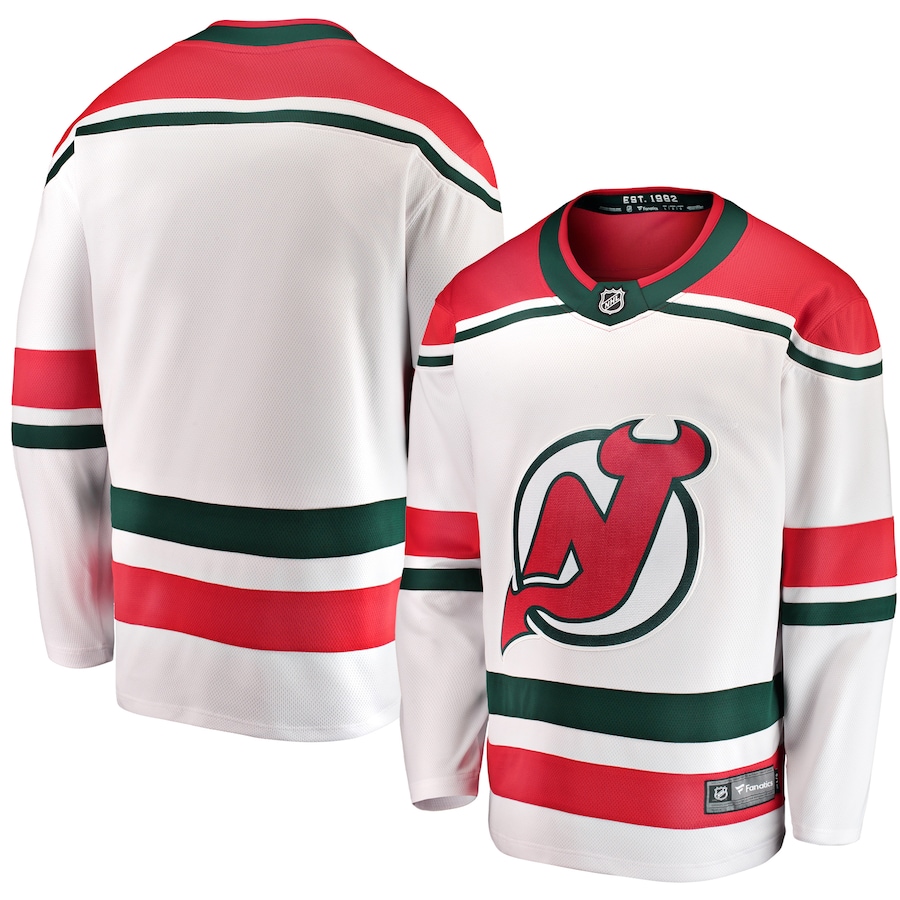 Men's New Jersey Devils Fanatics White Alternate Breakaway Jersey - ujerseystore