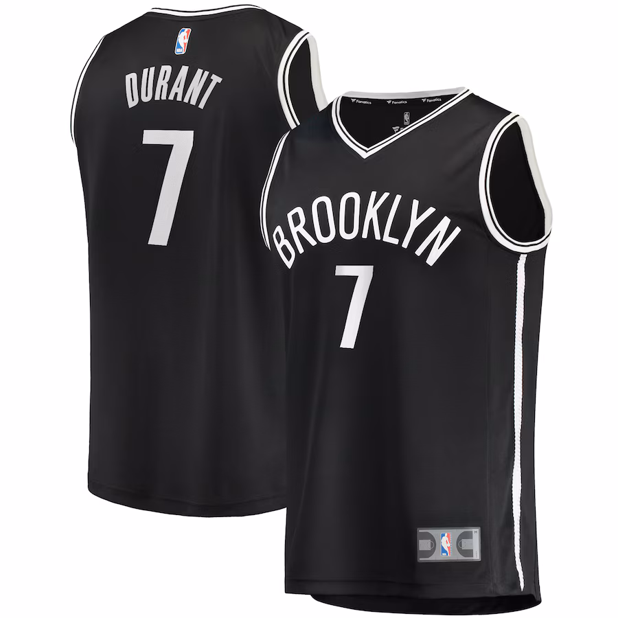 Men's Brooklyn Nets Kevin Durant Fanatics Black Fast Break Replica Jersey - Icon Edition - ujerseystore