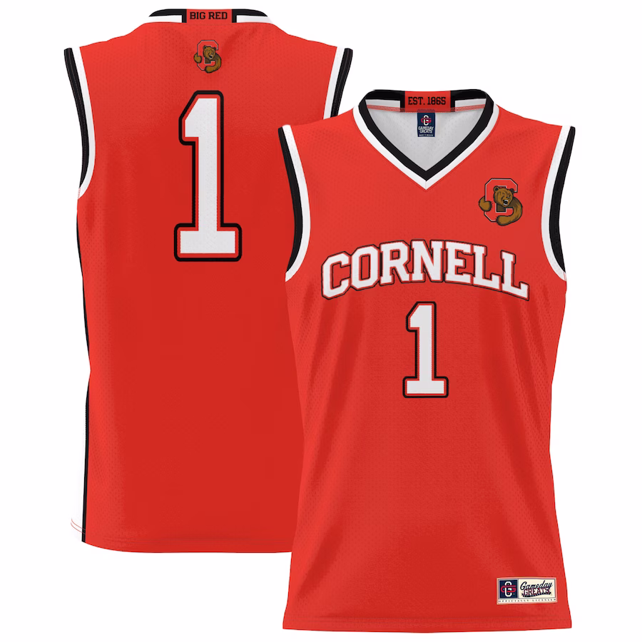 #1 Cornell Big Red GameDay Greats Unisex Lightweight Basketball Jersey - Red - ujerseystore