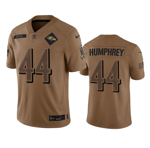 Men's Baltimore Ravens #44 Marlon Humphrey 2023 Brown Salute To Service Limited Football Stitched Jersey - ujerseystore
