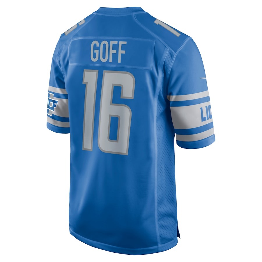 Men's Detroit Lions Jared Goff Nike Blue Player Game Jersey - ujerseystore