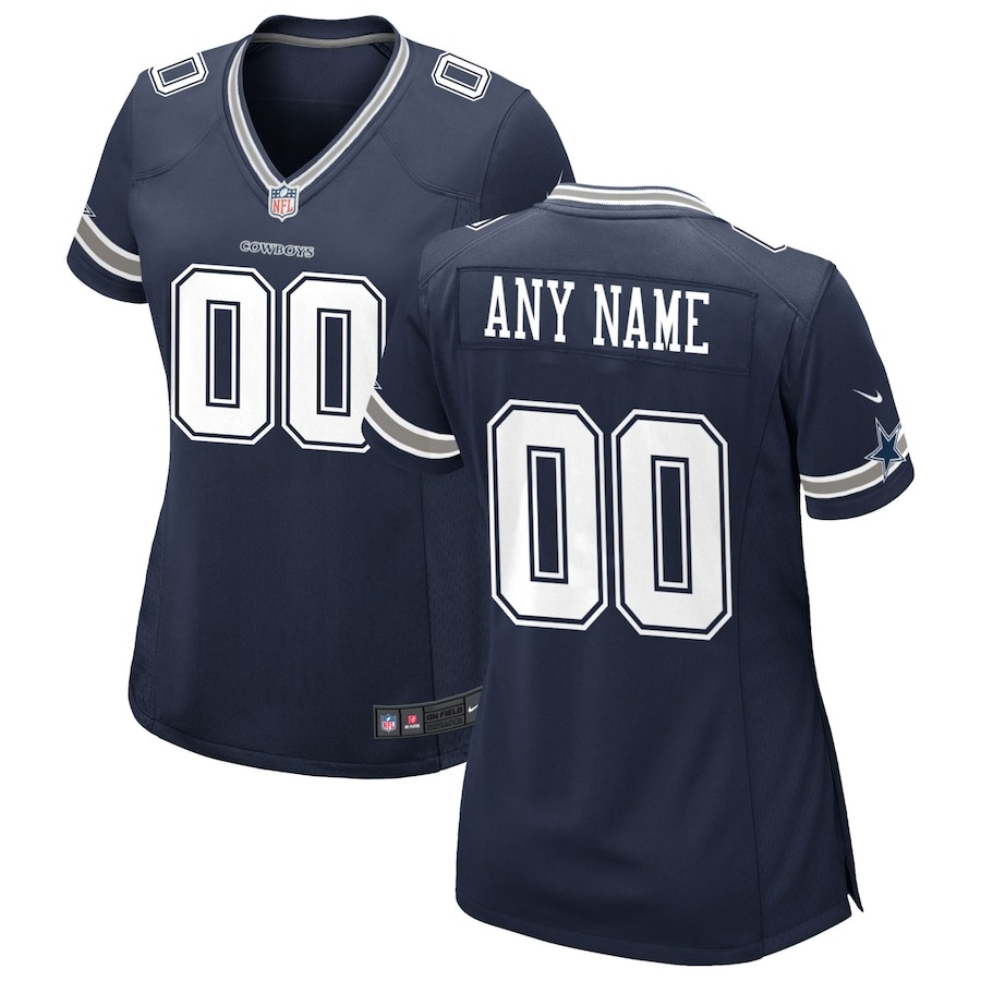 Women's Nike Navy Dallas Cowboys Custom Game Jersey - ujerseystore