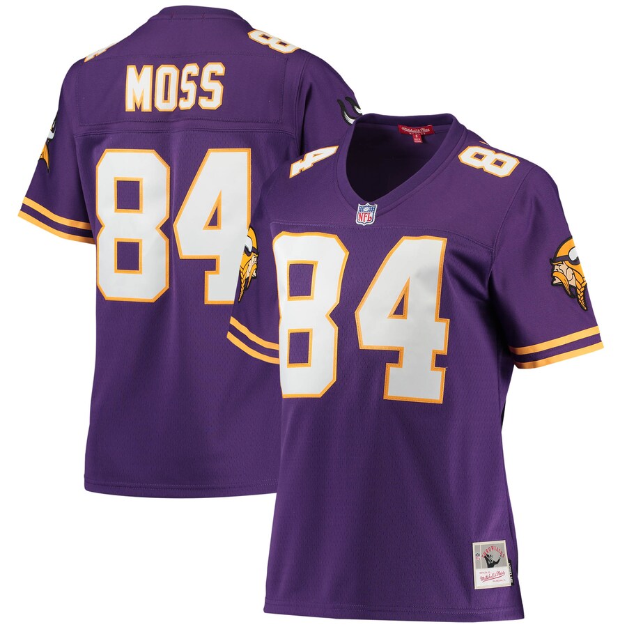 Women's Minnesota Vikings Randy Moss Mitchell & Ness Purple Legacy Replica Team Jersey - ujerseystore