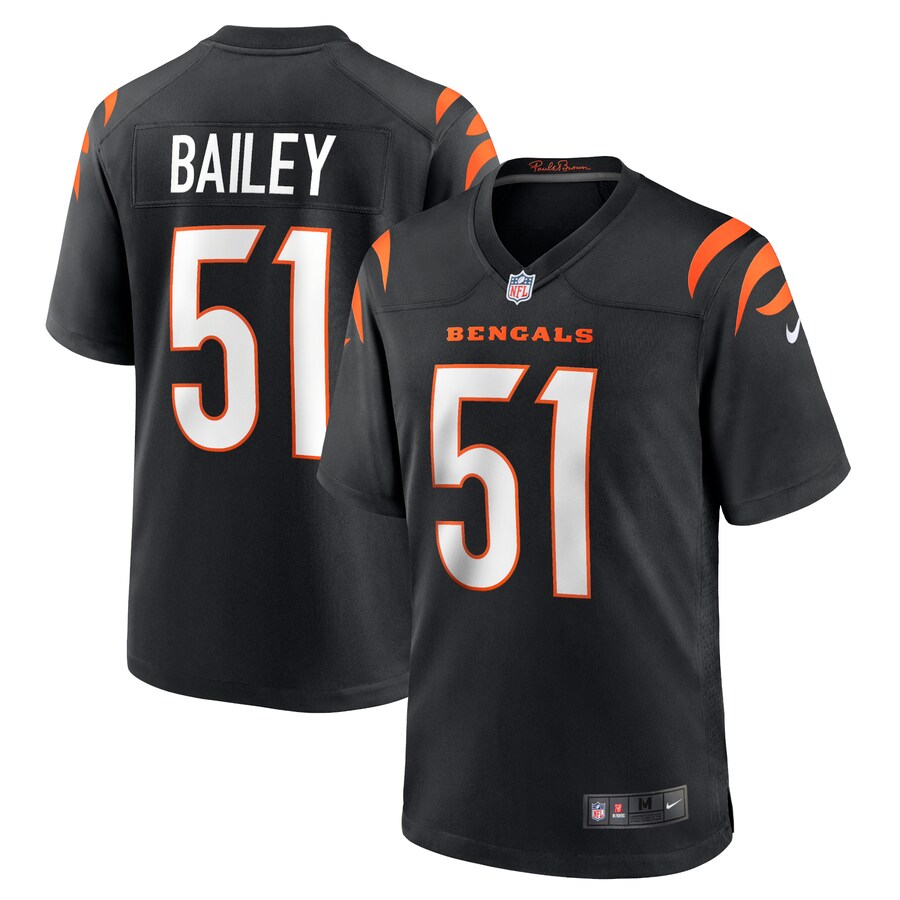 Men's Cincinnati Bengals Markus Bailey Nike Black Game Jersey - ujerseystore