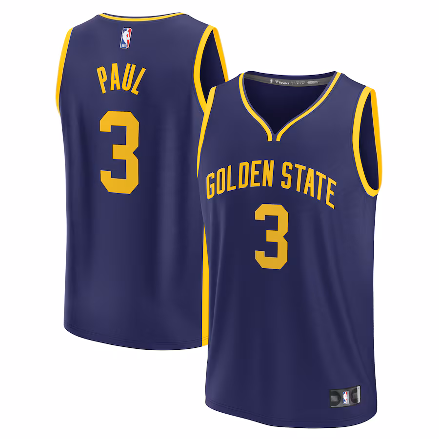 Youth Golden State Warriors Chris Paul Fanatics Navy Fast Break Player Jersey - Statement Edition - ujerseystore