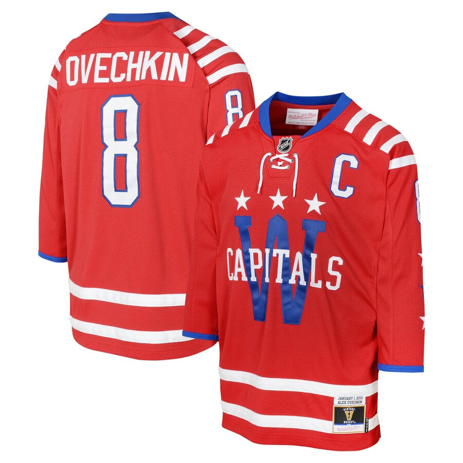 Youth Washington Capitals Alexander Ovechkin Mitchell & Ness Red 2015 Blue Line Player Jersey - ujerseystore