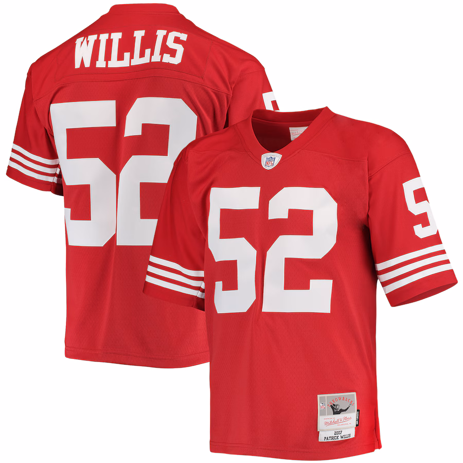 Men's San Francisco 49ers Patrick Willis Mitchell & Ness Scarlet Legacy Replica Jersey - ujerseystore