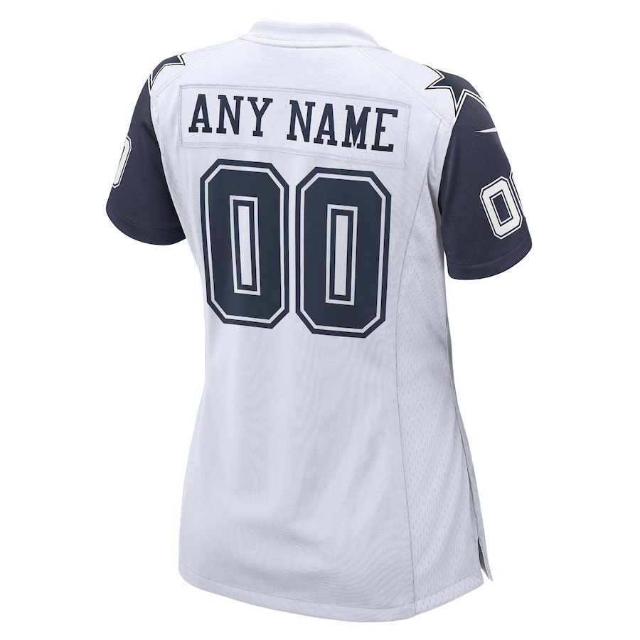 Women's Dallas Cowboys  Nike White Alternate Custom Game Jersey - ujerseystore