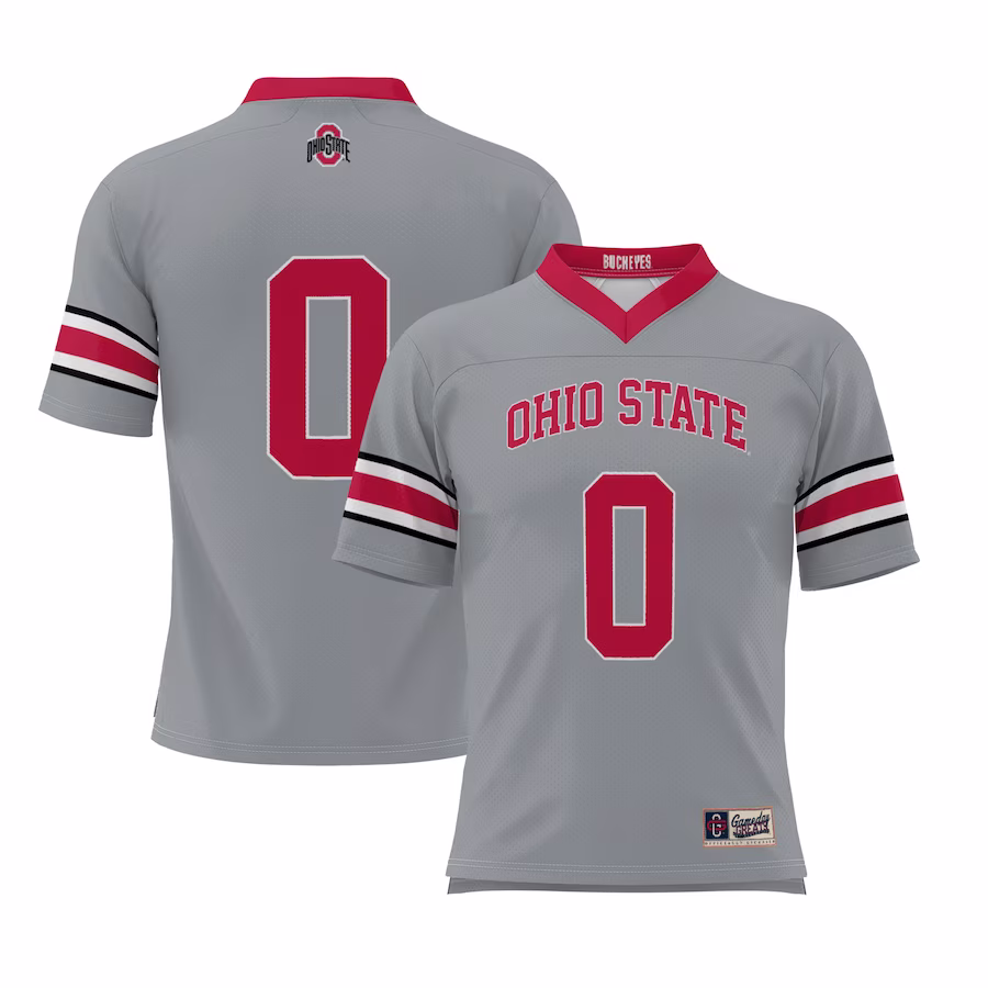 #0 Ohio State Buckeyes GameDay Greats Lightweight Lacrosse Jersey - Gray - ujerseystore