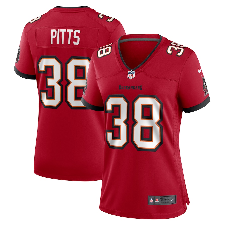 Women's Tampa Bay Buccaneers Derrek Pitts Nike  Red  Game Jersey - ujerseystore