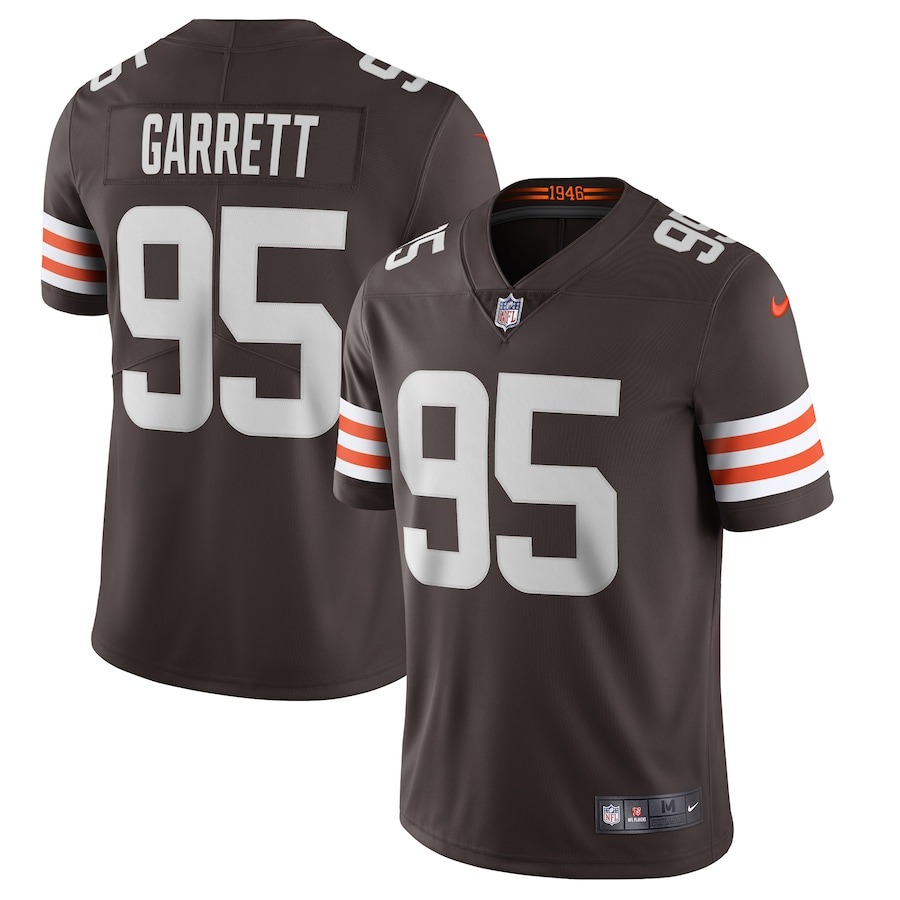Men's Cleveland Browns Myles Garrett Nike Brown Vapor Limited Jersey - ujerseystore