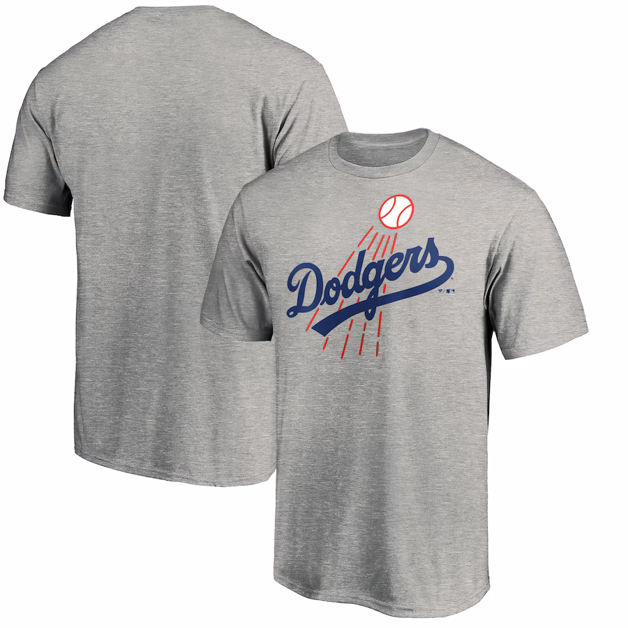 Men's Los Angeles Dodgers Heather Gray Cooperstown Collection Huntington T-Shirt - ujerseystore