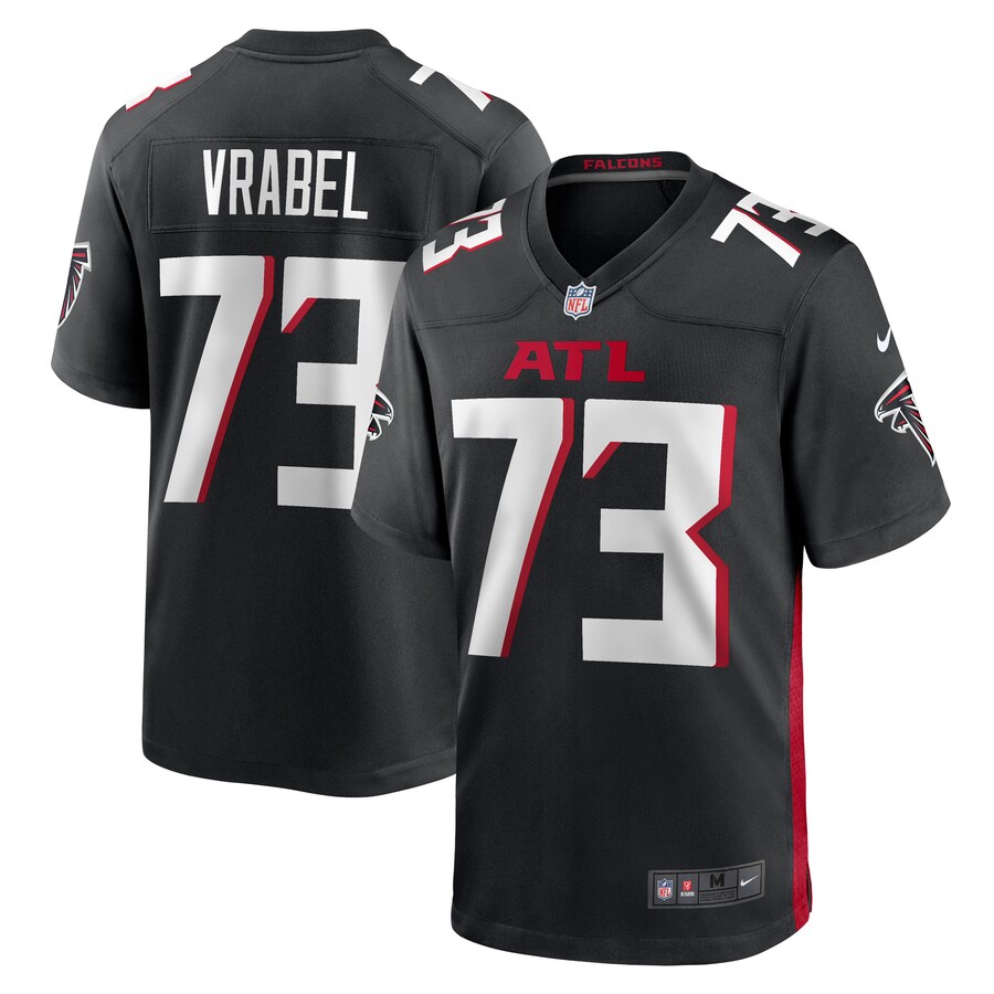 Men's Atlanta Falcons Tyler Vrabel Nike Black Player Game Jersey - ujerseystore