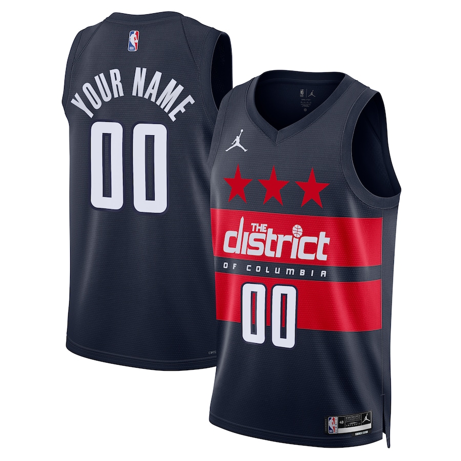 Unisex Washington Wizards Jordan Brand Navy 2024/25 Custom Swingman Jersey - Statement Edition - ujerseystore