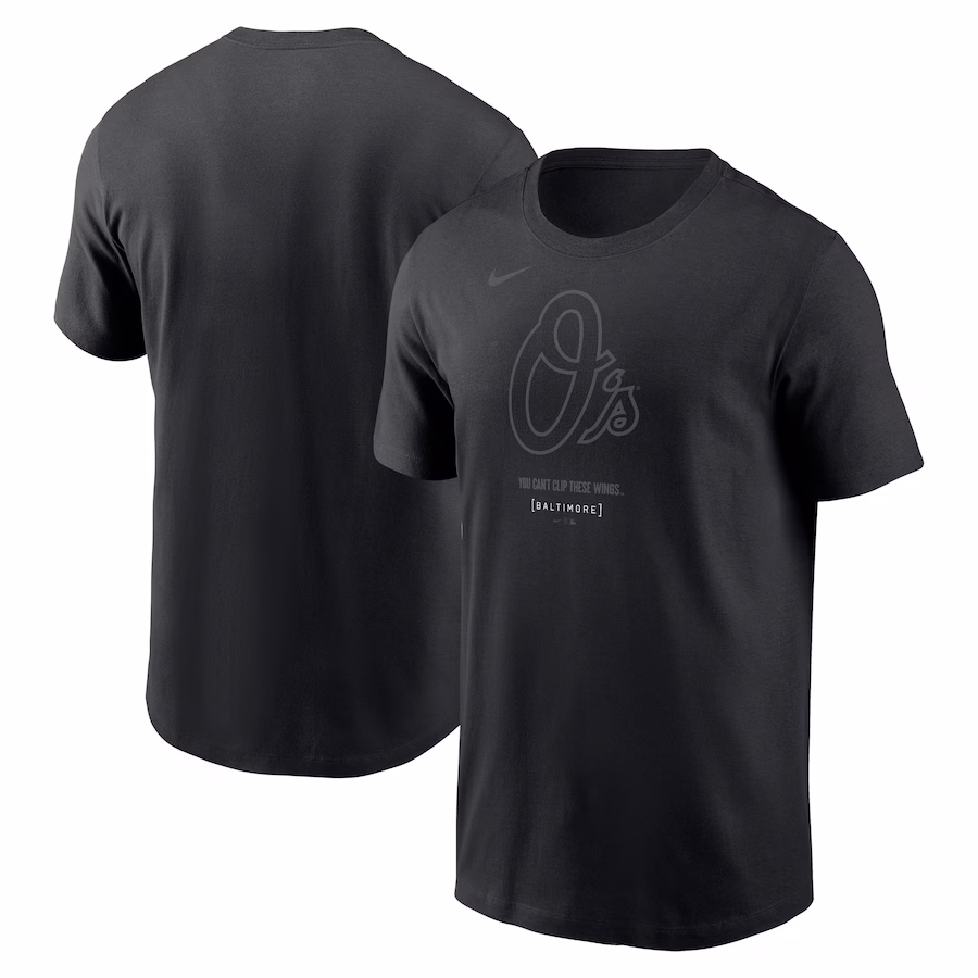 Men's Baltimore Orioles Nike Black City Connect Large Logo T-Shirt - ujerseystore