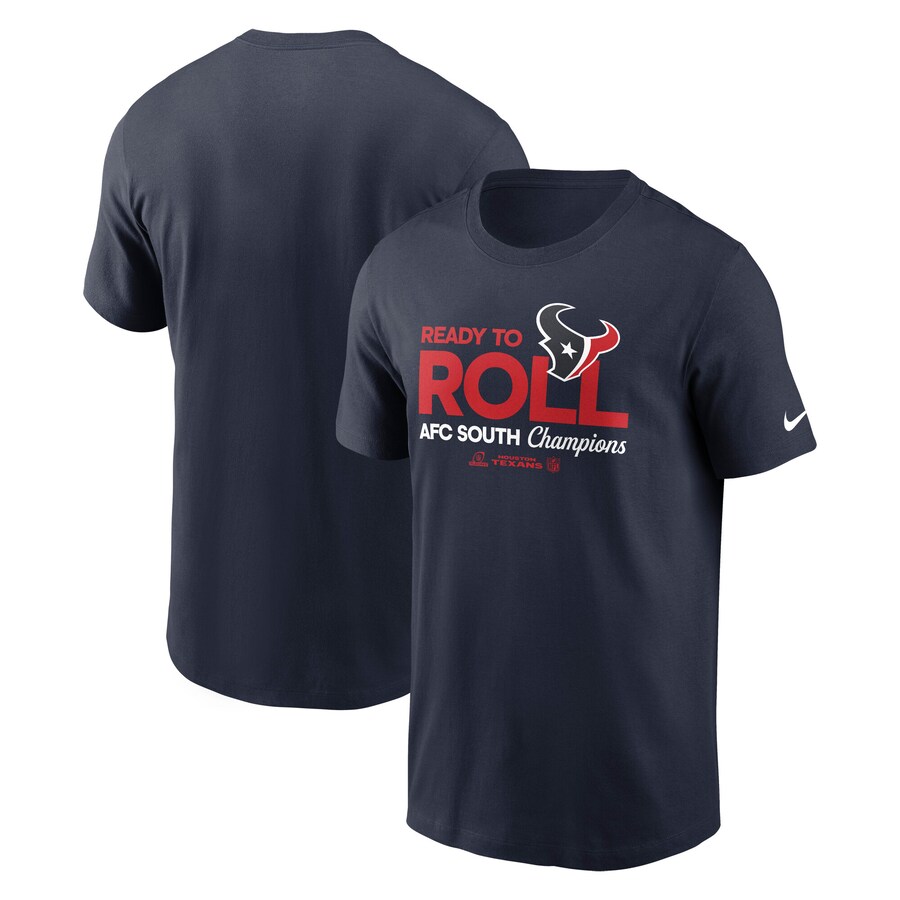 Men's Houston Texans  Nike Navy 2024 AFC South Division Champions Locker Room Trophy Collection T-Shirt - ujerseystore