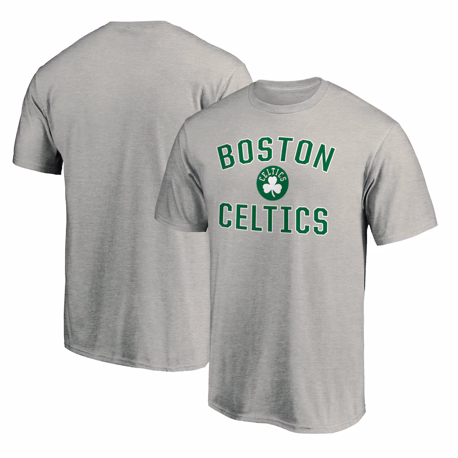 Men's Boston Celtics  Heather Gray Victory Arch T-Shirt - ujerseystore