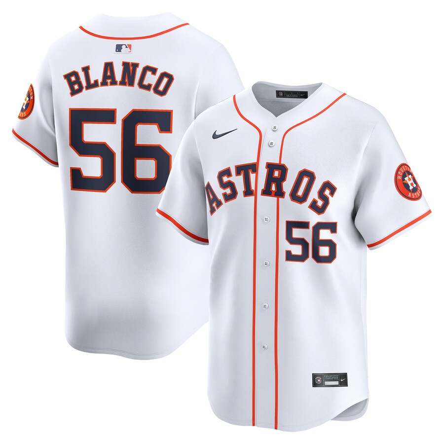 Men's Houston Astros Ronel Blanco Nike White Home Limited Player Jersey - ujerseystore