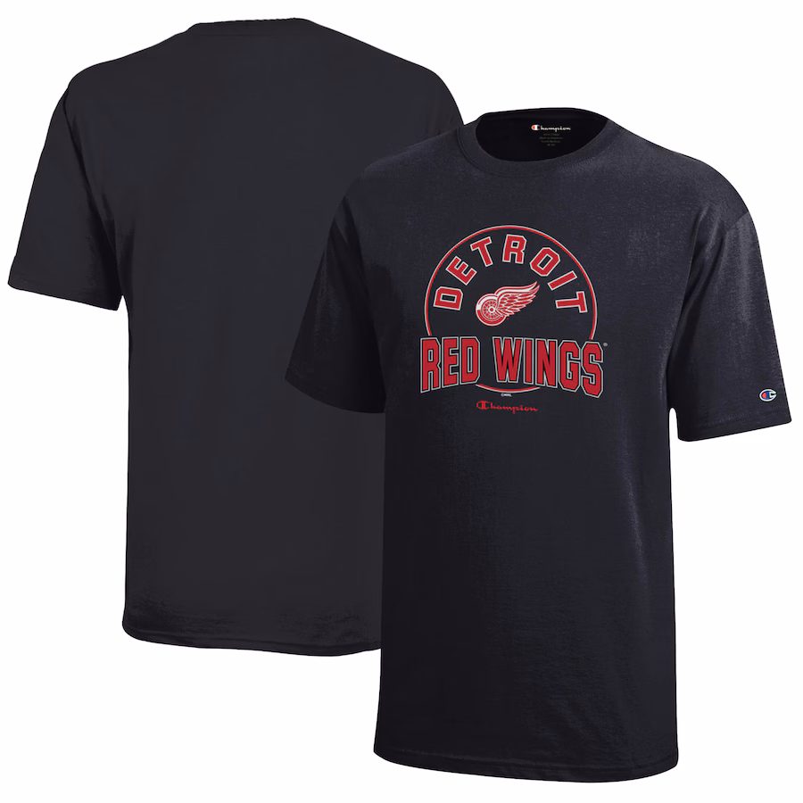 Youth Detroit Red Wings Champion Black Jersey T-Shirt - ujerseystore