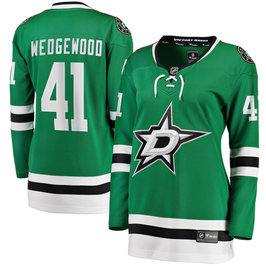 Women's Dallas Stars Scott Wedgewood Fanatics Branded Kelly Green Home Breakaway Player Jersey - ujerseystore