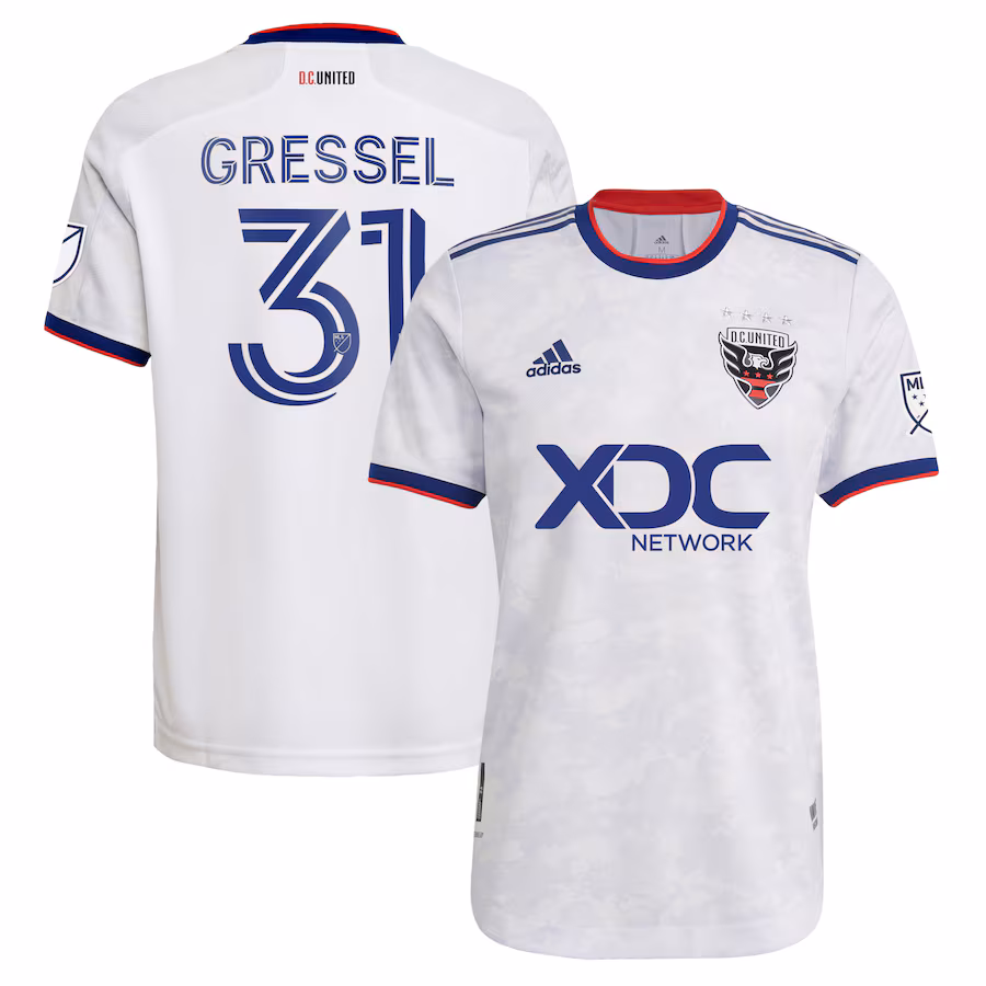 Men's D.C. United Julian Gressel adidas White 2022 The Marble Authentic Player Jersey - ujerseystore