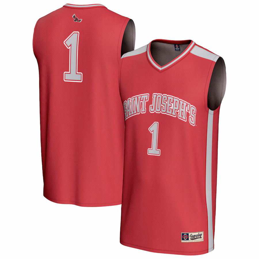Youth GameDay Greats #1 Crimson Saint Joseph's Hawks Lightweight Collegiate Basketball Fashion Jersey - ujerseystore