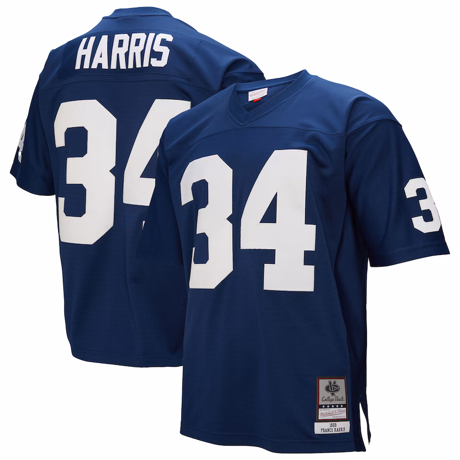 Men's Franco Harris Navy Penn State Nittany Lions 1969 Throwback Jersey - ujerseystore