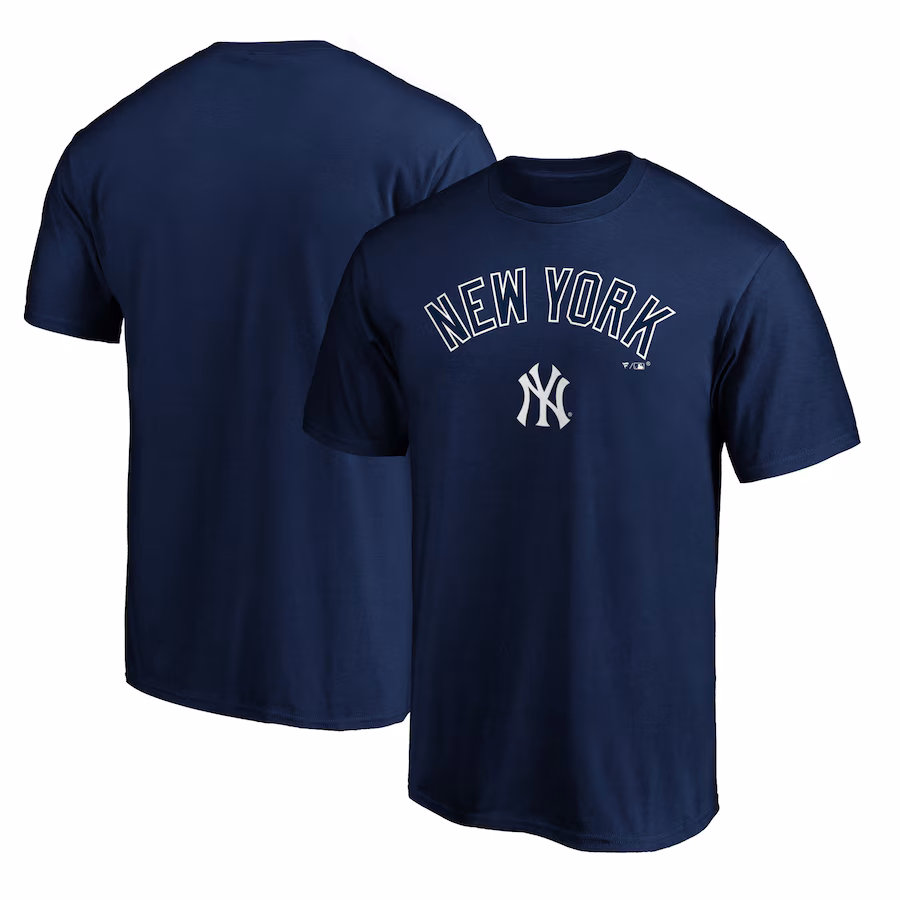 Men's New York Yankees Navy Team Lock Up Wordmark T-Shirt - ujerseystore