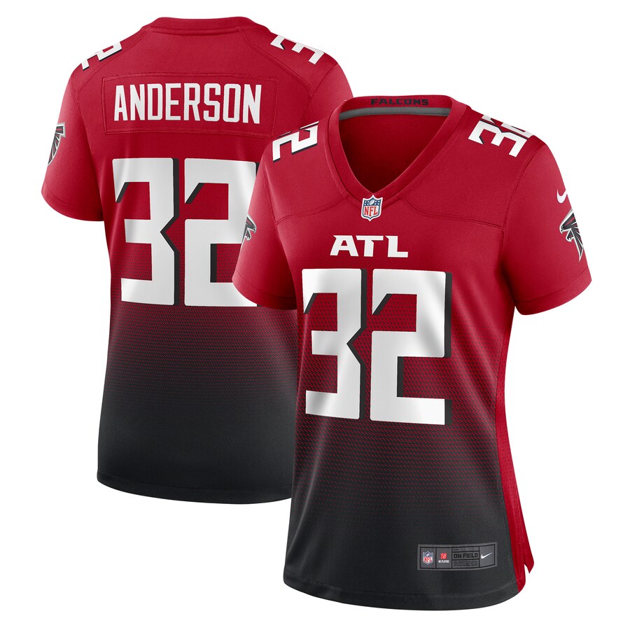 Women's Atlanta Falcons Jamal Anderson Nike Red Retired Game Jersey - ujerseystore