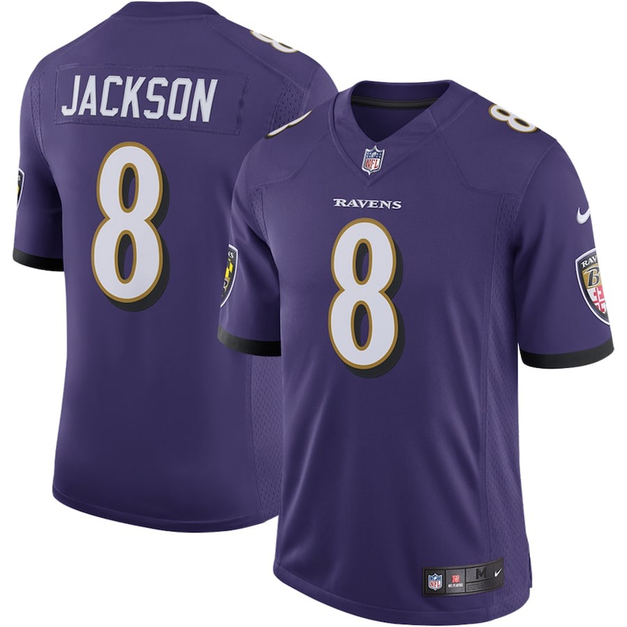 Men's Baltimore Ravens Lamar Jackson Nike Purple Speed Machine Limited Jersey - ujerseystore