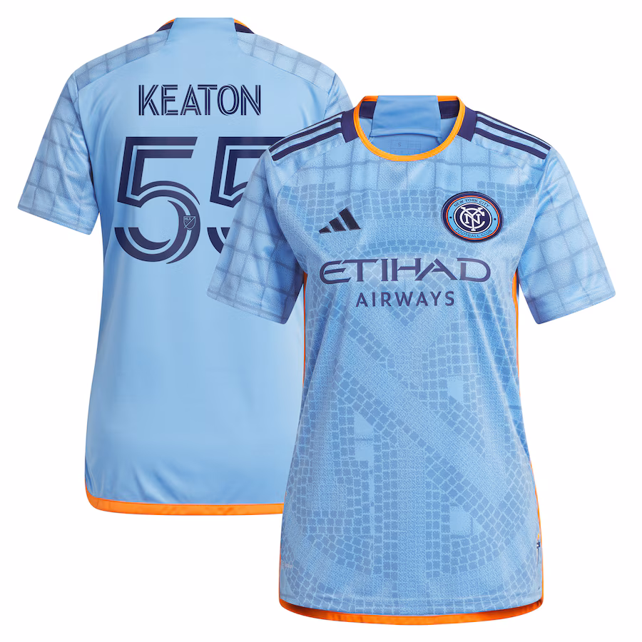 Women's New York City FC Keaton Parks adidas Light Blue 2023 The Interboro Kit Replica Jersey - ujerseystore