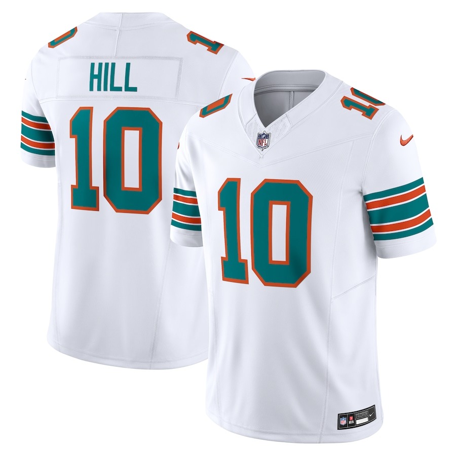 Men's Miami Dolphins Tyreek Hill Nike White Vapor F.U.S.E. Limited Jersey - ujerseystore