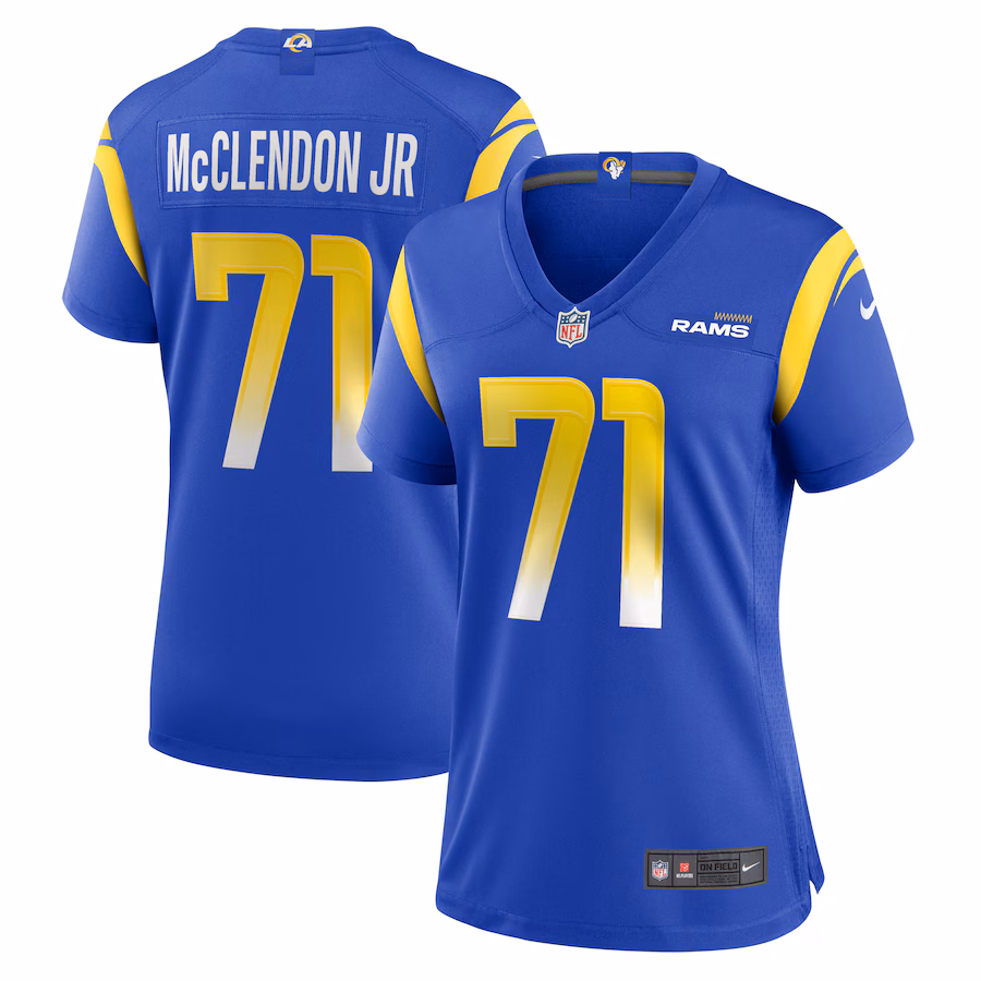 Women's Los Angeles Rams Warren McClendon Jr. Nike Royal Team Game Jersey - ujerseystore