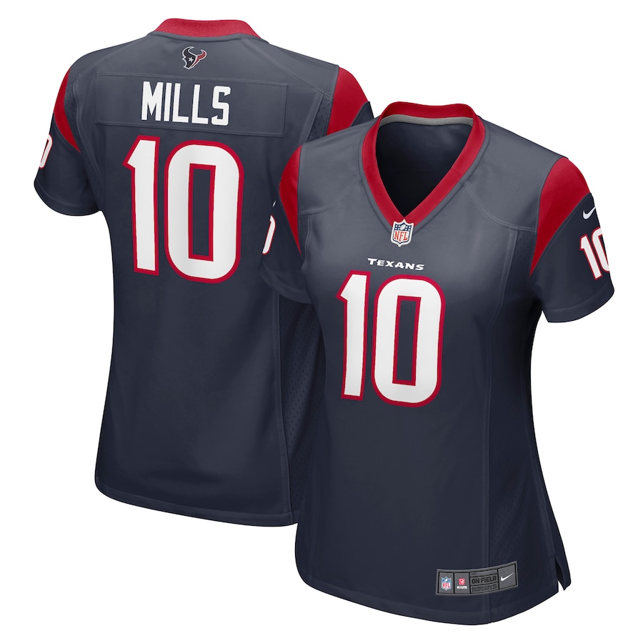 Women's Houston Texans Davis Mills Nike Navy Nike Game Jersey - ujerseystore
