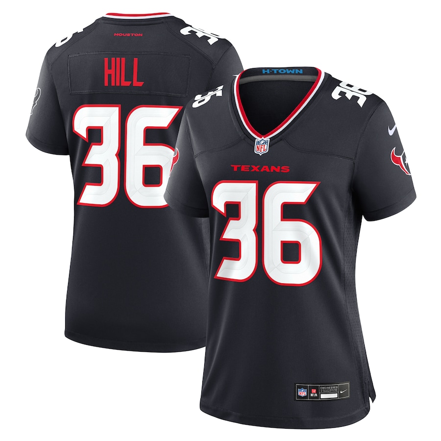 Women's Houston Texans Brandon Hill Nike Navy Team Game Jersey - ujerseystore