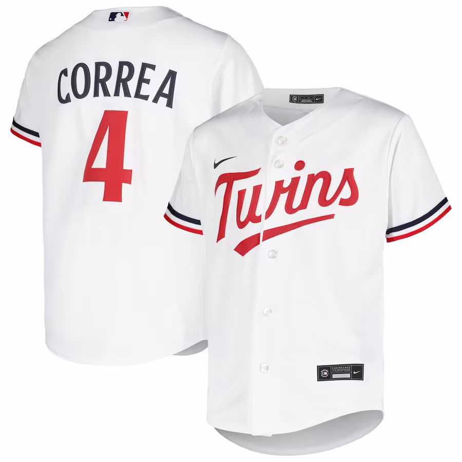 Youth Minnesota Twins Carlos Correa Nike White Alternate Replica Player Jersey - ujerseystore