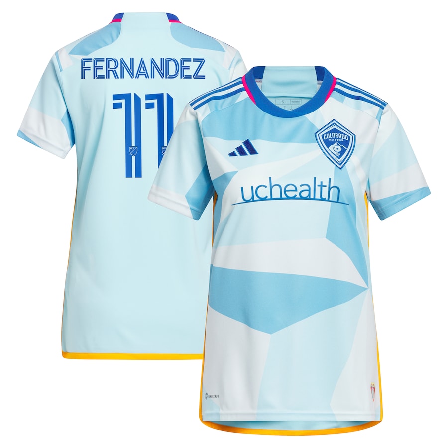 Women's Colorado Rapids Omir Fernandez adidas Light Blue 2024 New Day Kit Replica Player Jersey - ujerseystore