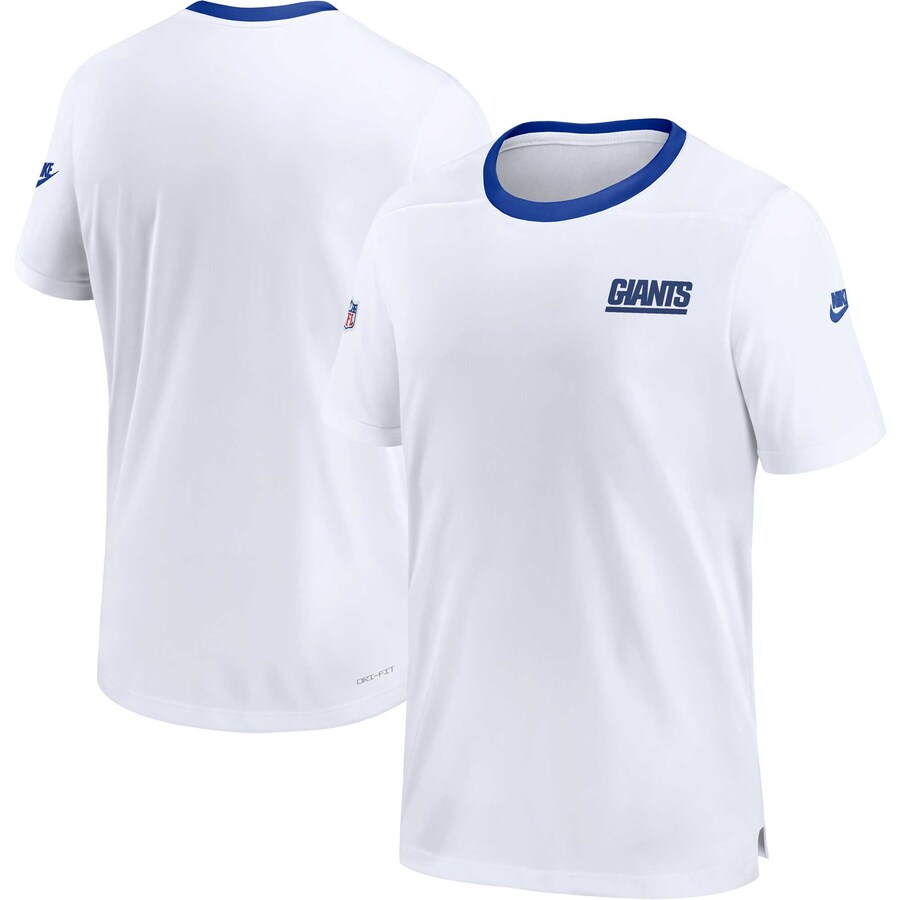 Men's New York Giants Nike White Sideline Coaches Alternate Performance T-Shirt - ujerseystore
