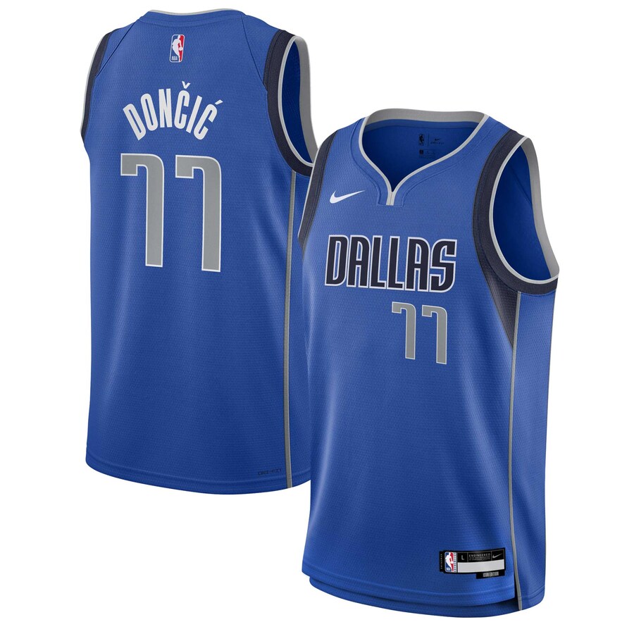 Youth Dallas Mavericks Luka Dončić Nike Blue Swingman Jersey - Icon Edition - ujerseystore