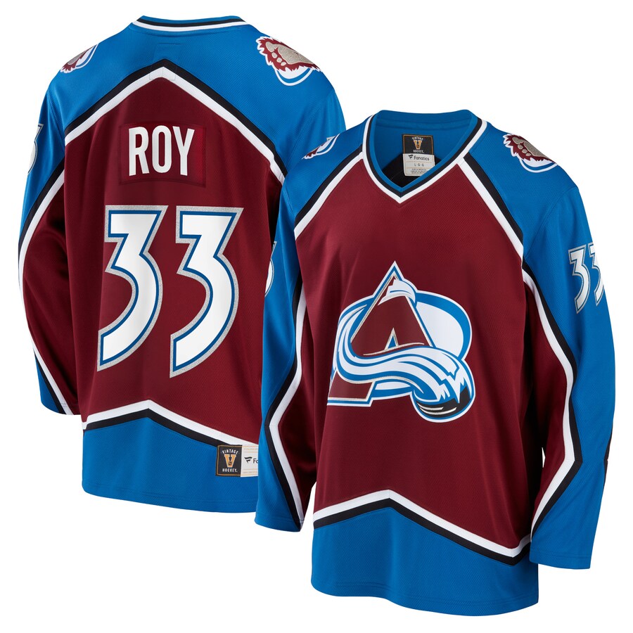 Men's Colorado Avalanche Patrick Roy Fanatics Branded Burgundy Breakaway Retired Player Jersey - ujerseystore
